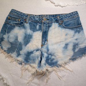 Ralph Lauren Saturday Jean Shorts Distressed Bleached Vintage